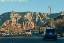 road and mesas